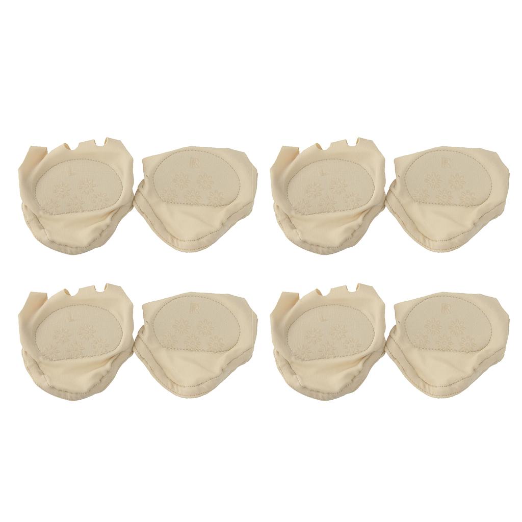 4 Pairs of Forefoot Metatarsal Pain Relief Cushion Ball of Foot Pads
