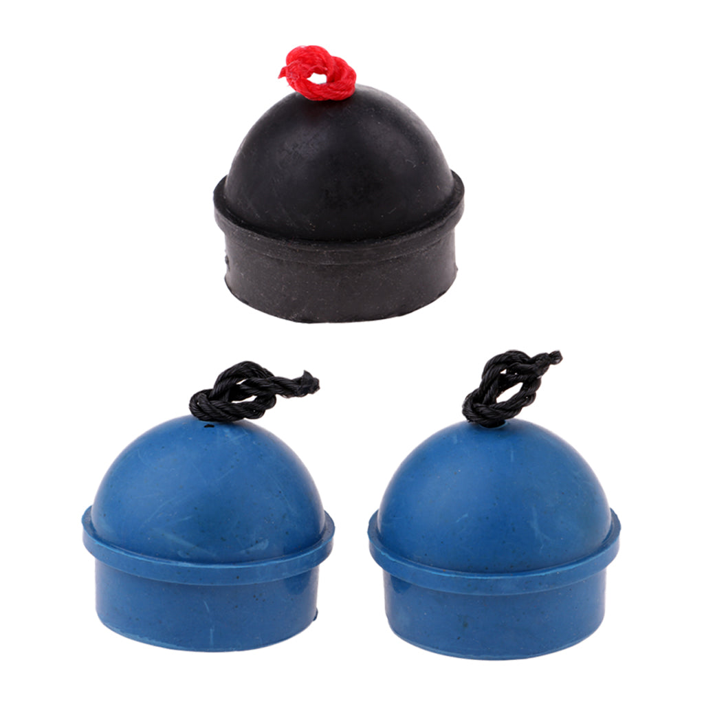 3x Rubber Pool Table Billiard Cue Chalk Holder with String Table Accessories