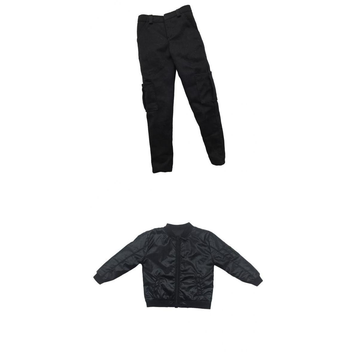 1/6 Scale Faux Leather Long Sleeve Jacket & Pants for 12'' Action Figures