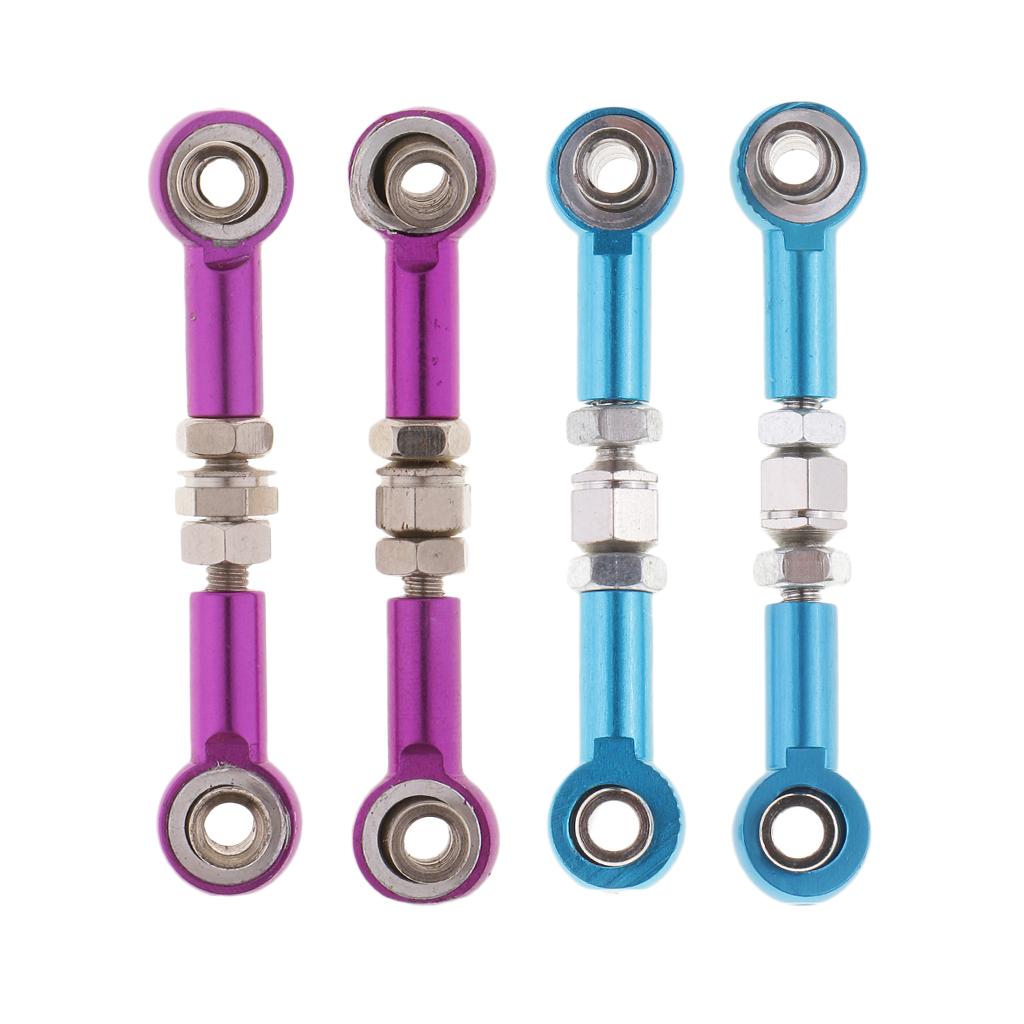 2 Pairs RC Metal Upgrade Parts Steering Linkage Pull Rod for HSP 94123/94103