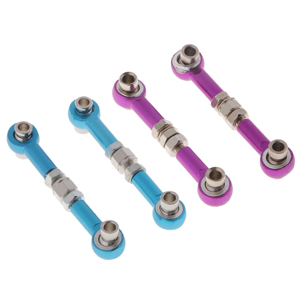 2 Pairs RC Metal Upgrade Parts Steering Linkage Pull Rod for HSP 94123/94103