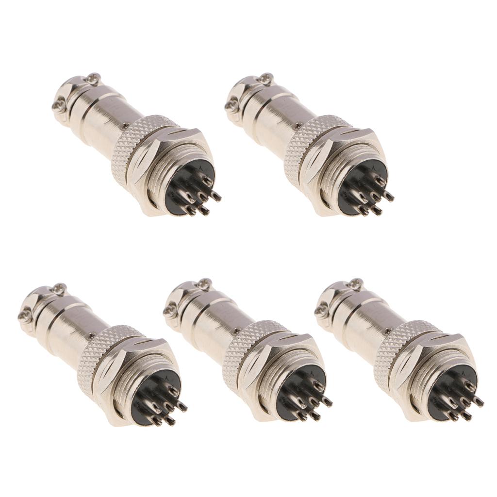 5pair GX16 Air Plug Aviation Plug And Socket Connectors GX16-6 Pin
