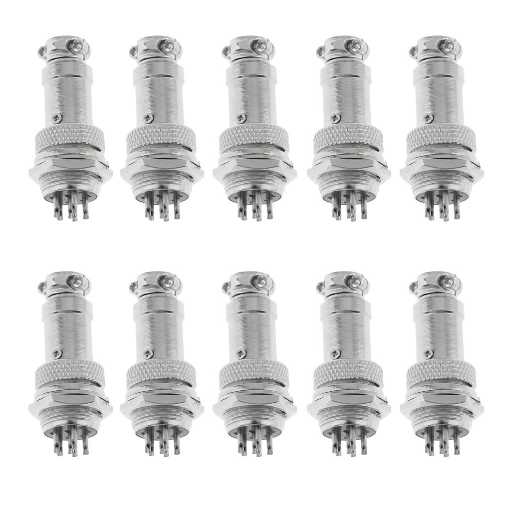 10 pairs GX16 Air Plug Aviation Plug And Socket Connectors GX16-6 Pin