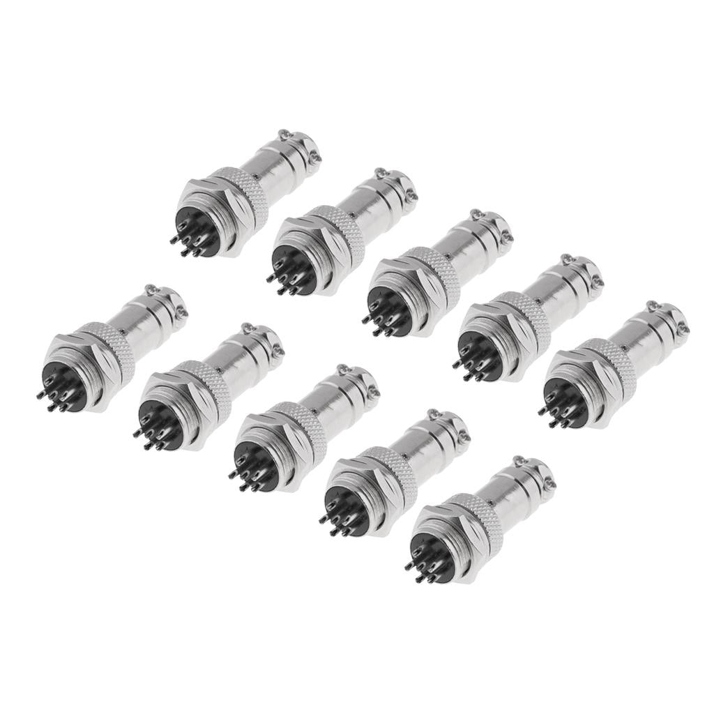 10 pairs GX16 Air Plug Aviation Plug And Socket Connectors GX16-6 Pin