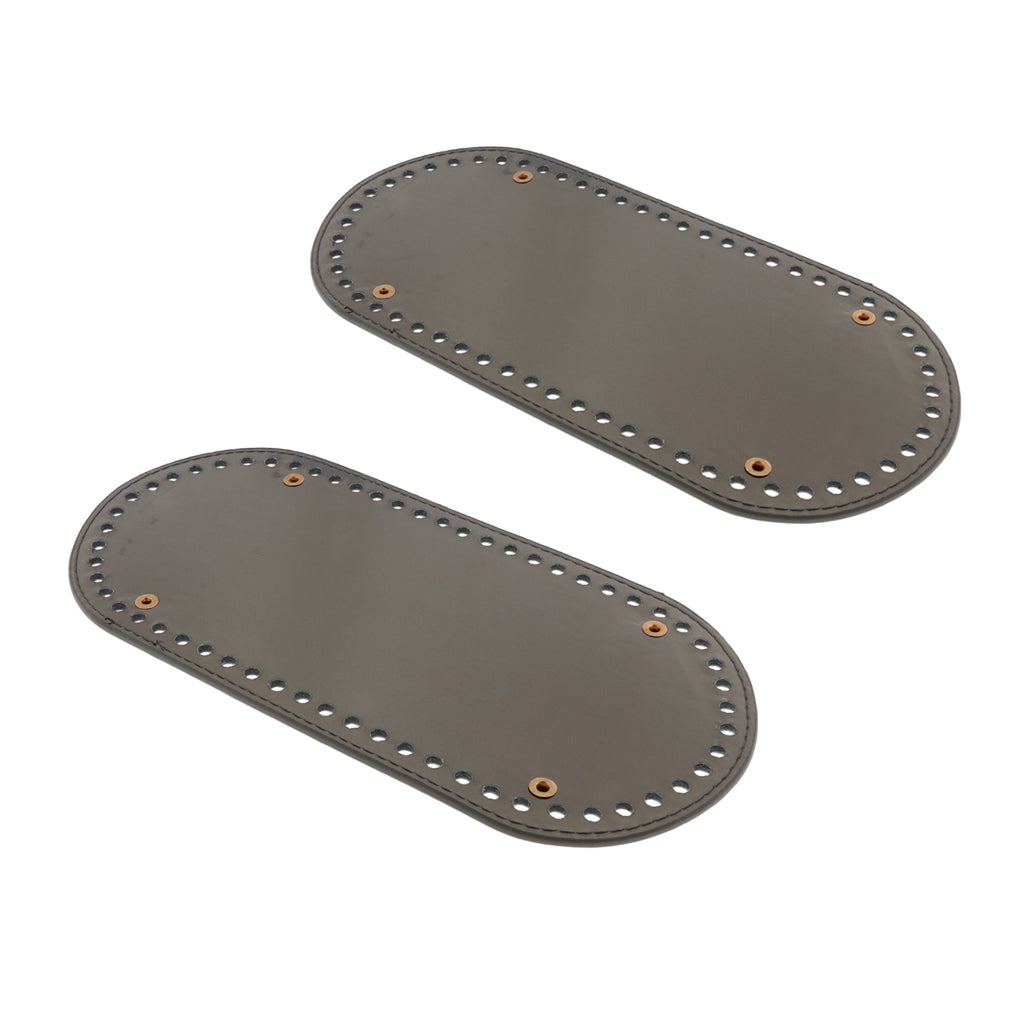 2x PU Bag Bottom Shaper Mat Cushion Pad for Handmade DIY Bags Gray 60 Holes