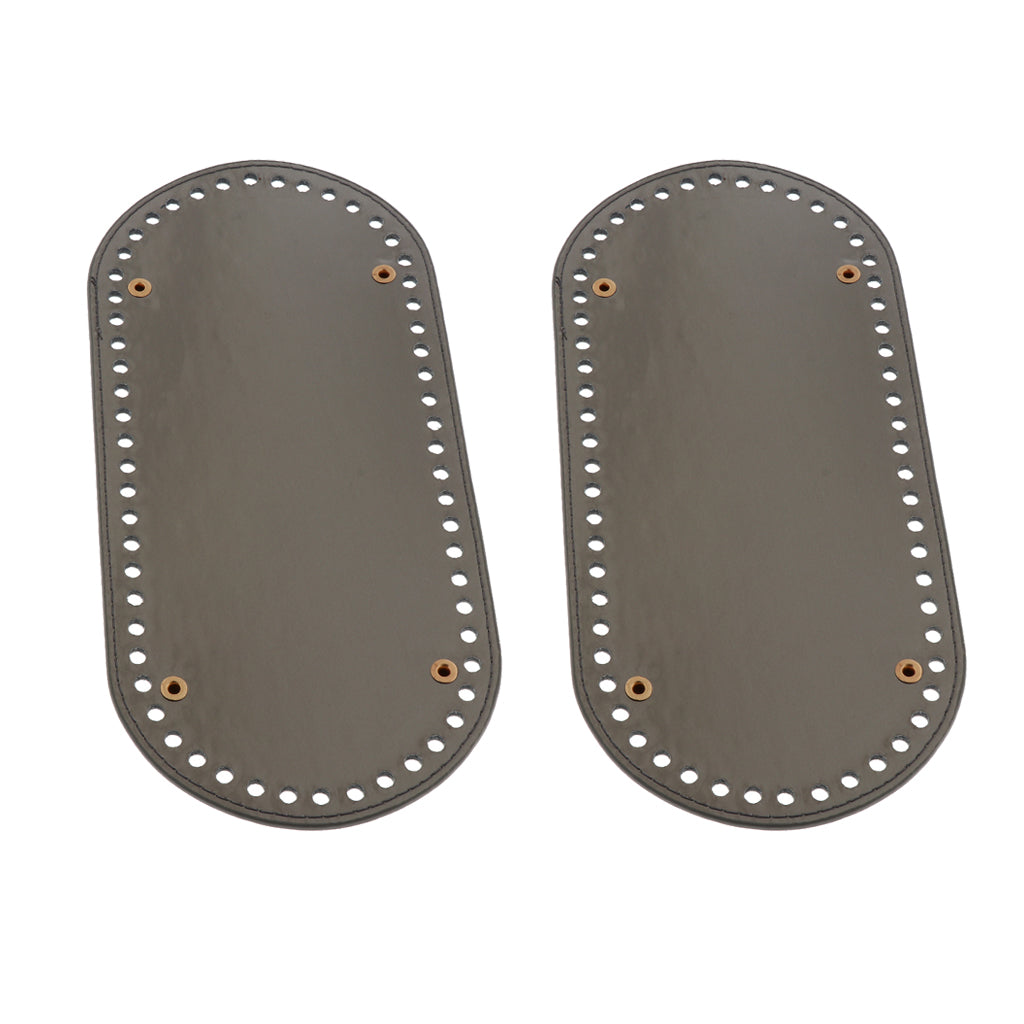 2x PU Bag Bottom Shaper Mat Cushion Pad for Handmade DIY Bags Gray 60 Holes