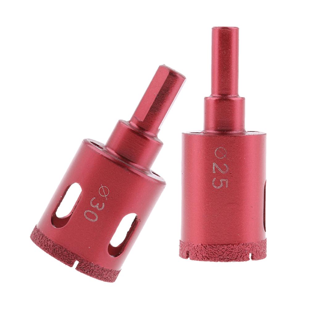 1x Diamond tool drill bit set glass ceramic marble tile 25mm+30mm