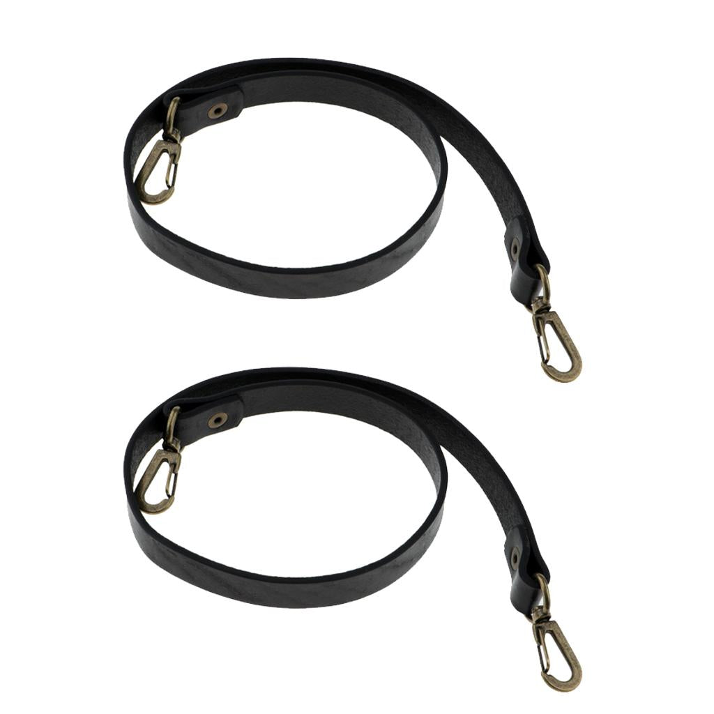 2pcs Genuine Leather Handbag Bag Strap Replacement Bag Handle Holder 50cm