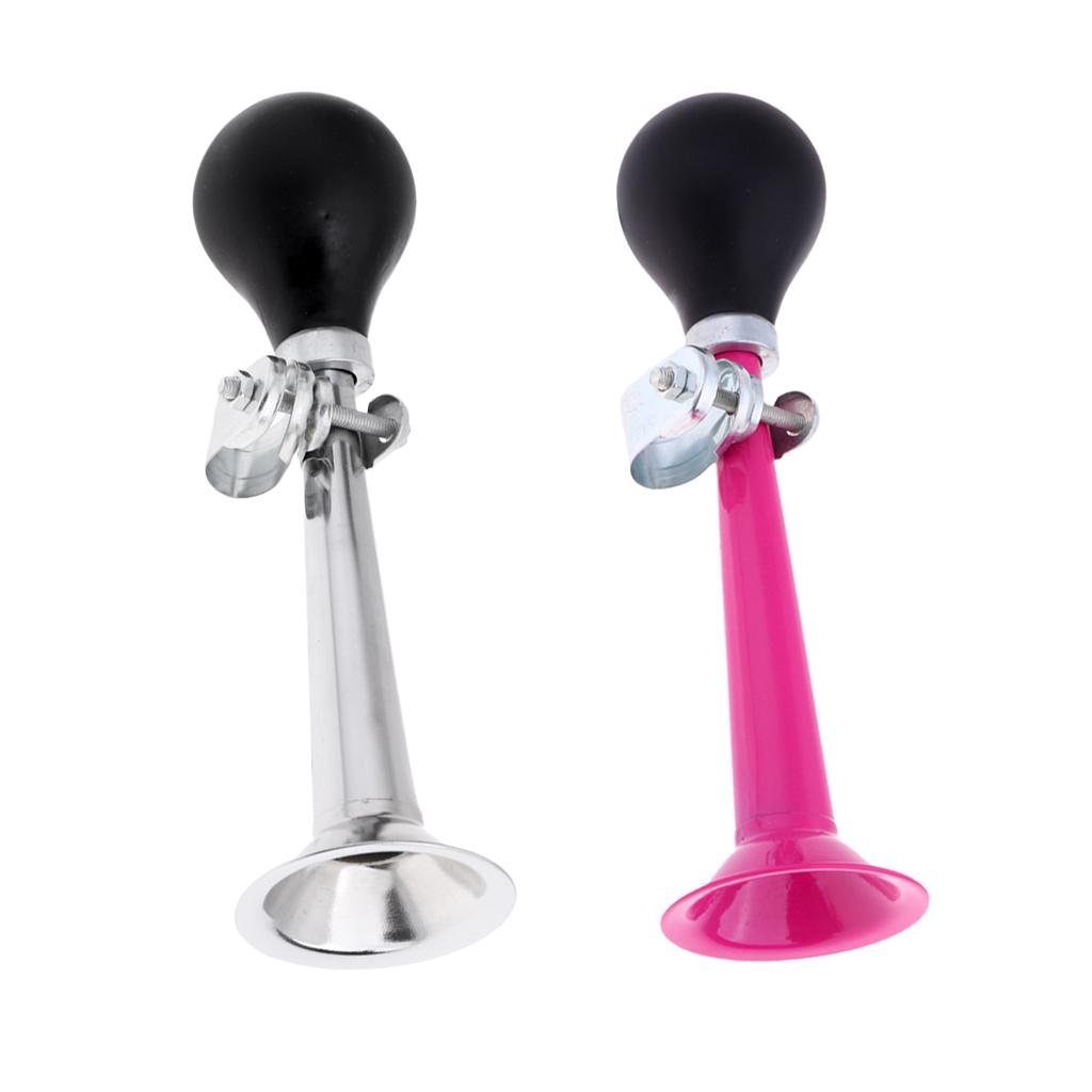 2Pcs Bike Cycling Air Horn Hooter Bell Straight Horn Squeeze Rubber Bulb