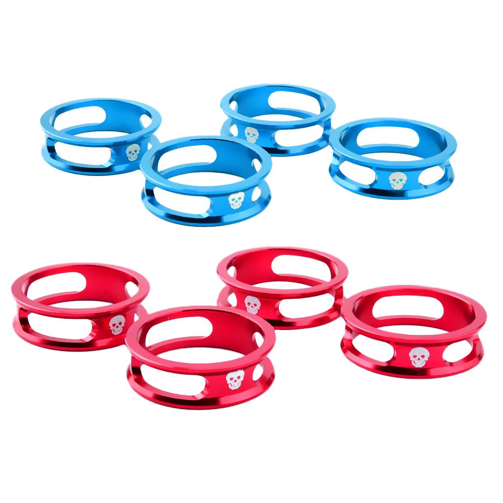 8 Pieces Fixed Bike Bicycle Headset Spacer 28.6mm Front Fork Stem Washer
