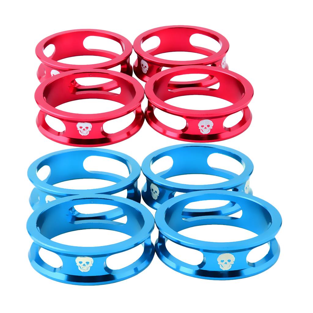 8 Pieces Fixed Bike Bicycle Headset Spacer 28.6mm Front Fork Stem Washer