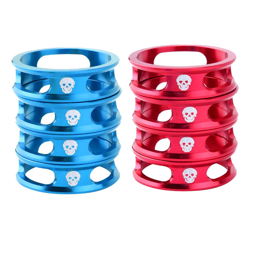8 Pieces Fixed Bike Bicycle Headset Spacer 28.6mm Front Fork Stem Washer