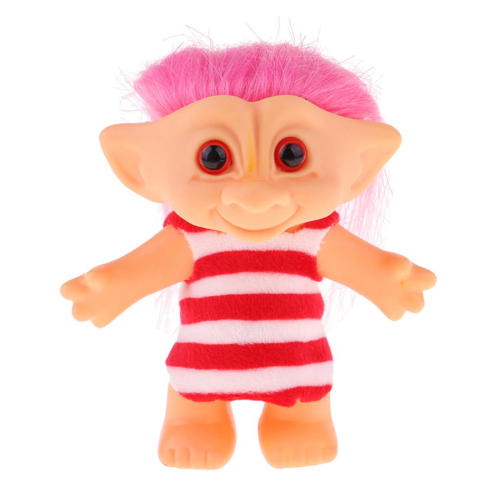 Chromatic 2 Pieces Lucky Troll Doll Mini Action Figures Toy Cake Decoration