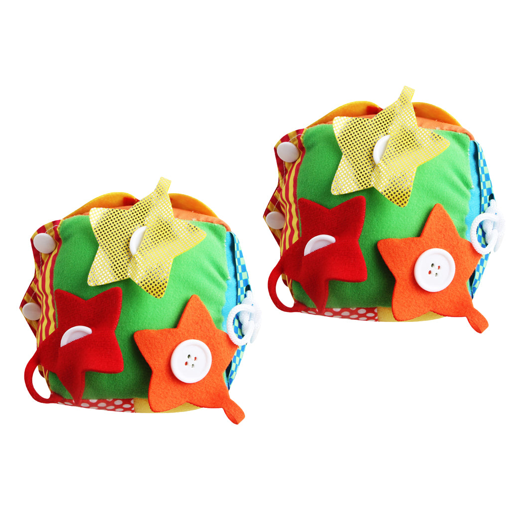 2X 6in1 Basic Life Skill Educational Toy Learn to Zip Button Snap Buckle Tie