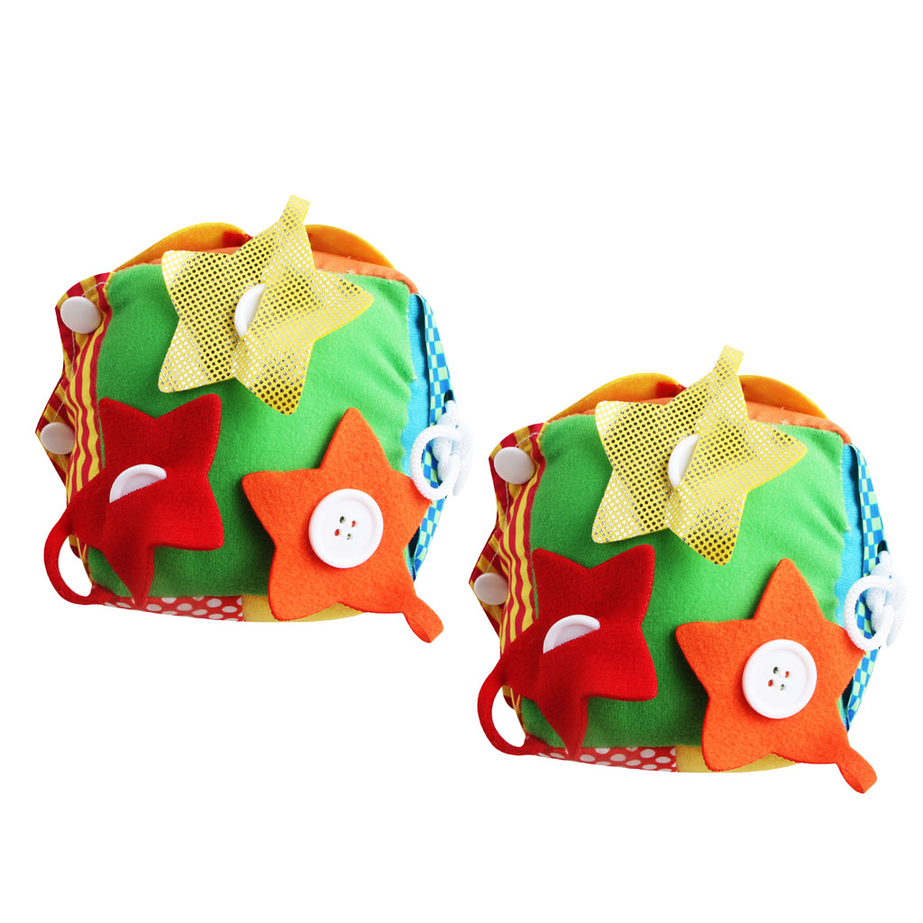 2X 6in1 Basic Life Skill Educational Toy Learn to Zip Button Snap Buckle Tie