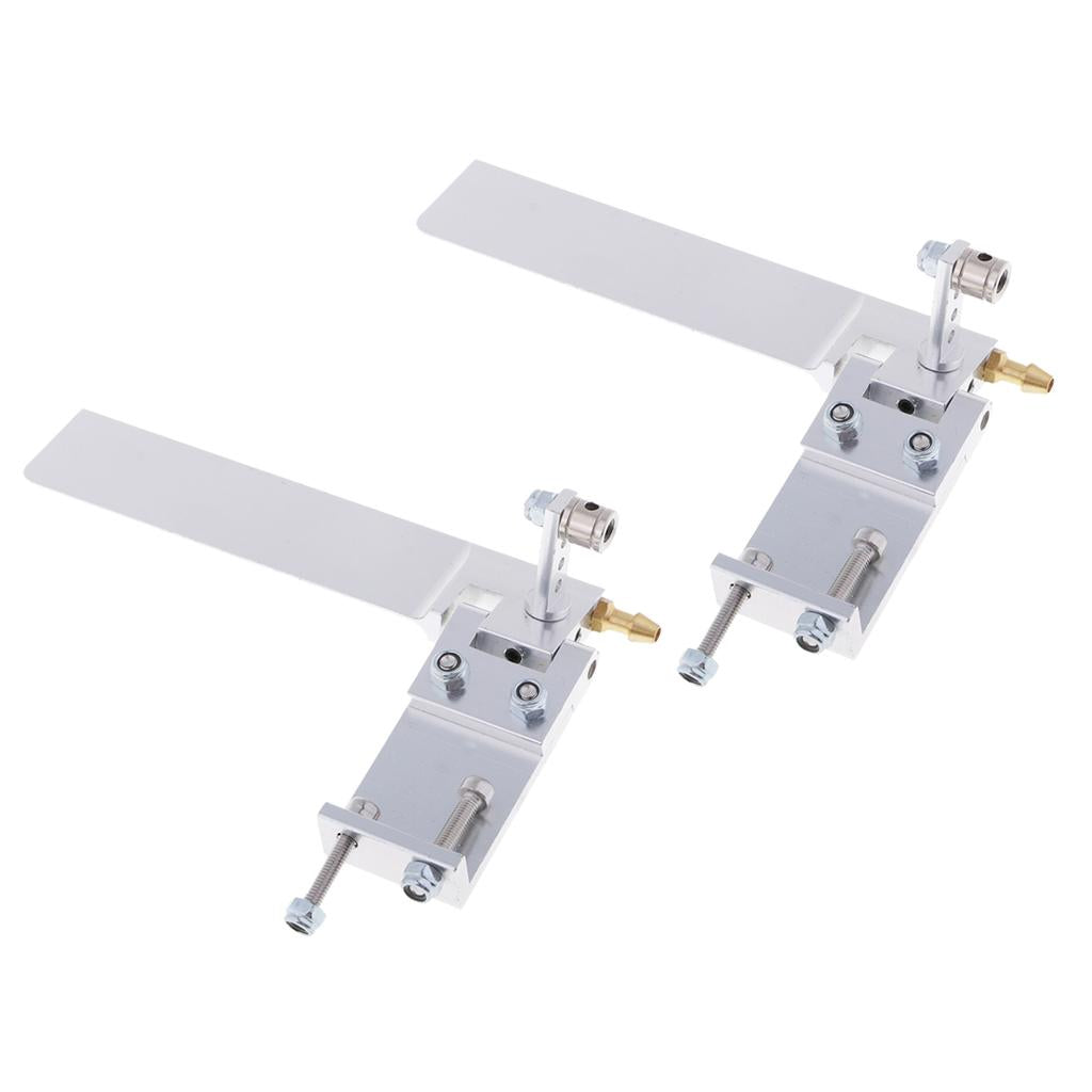2pcs Aluminum Alloy 95mm RC Boat Rudder Water Pickup Absorbing Steering
