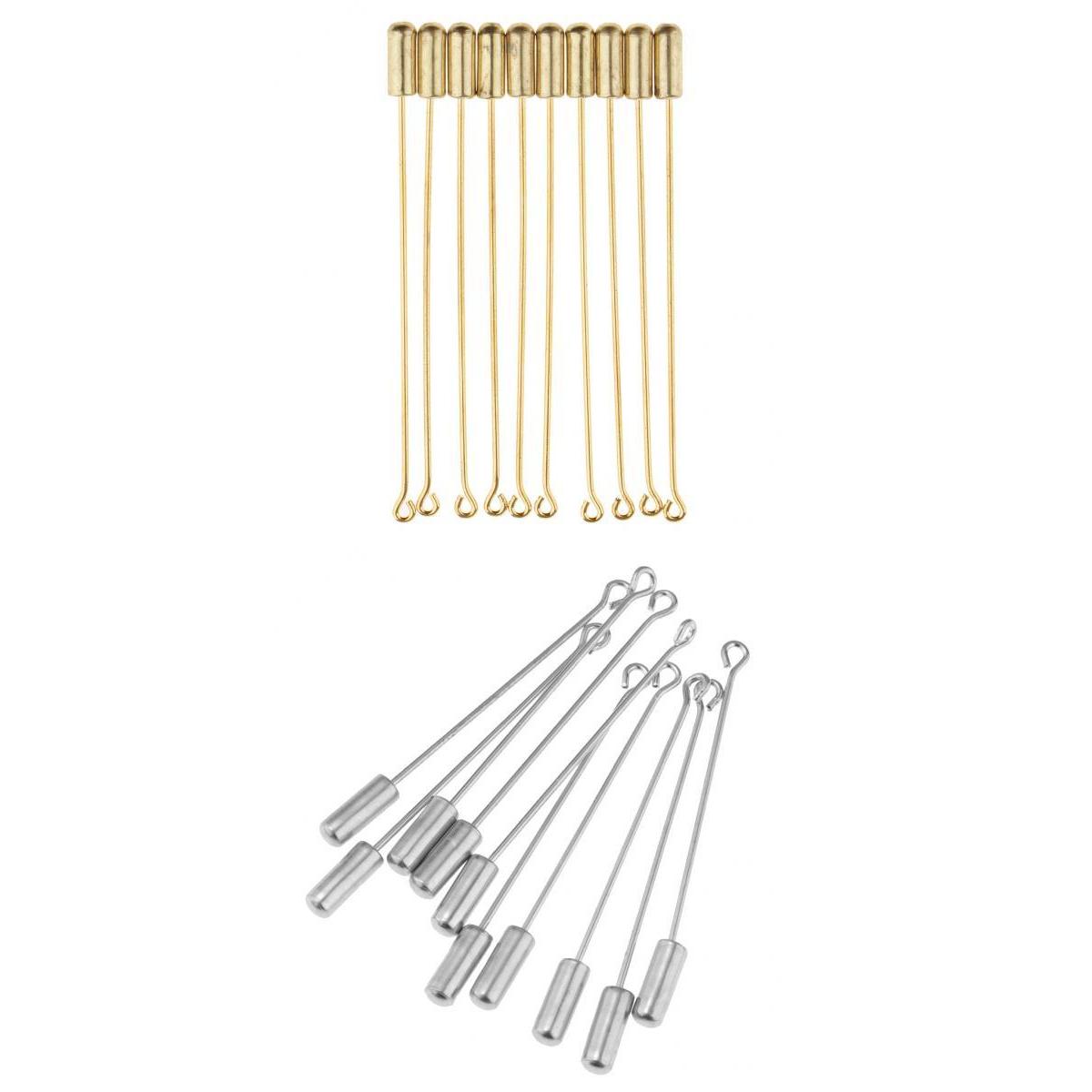 20Piece Long Needle Plug Lapel Stick Hat Scarf Brooch Boutonniere Pins Craft