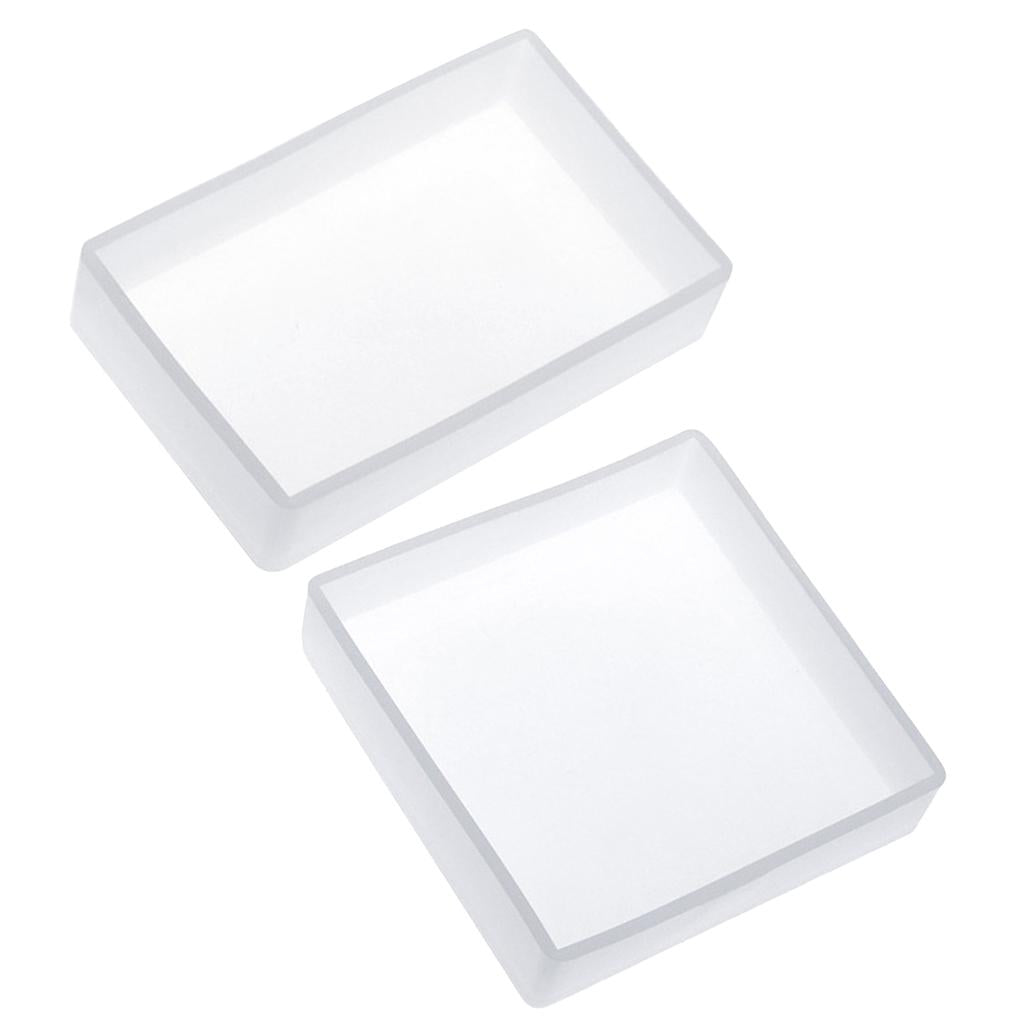 2Pcs DIY Cube Cuboid Resin Blocks Ornament Mold Jewelry Making Mould Tool