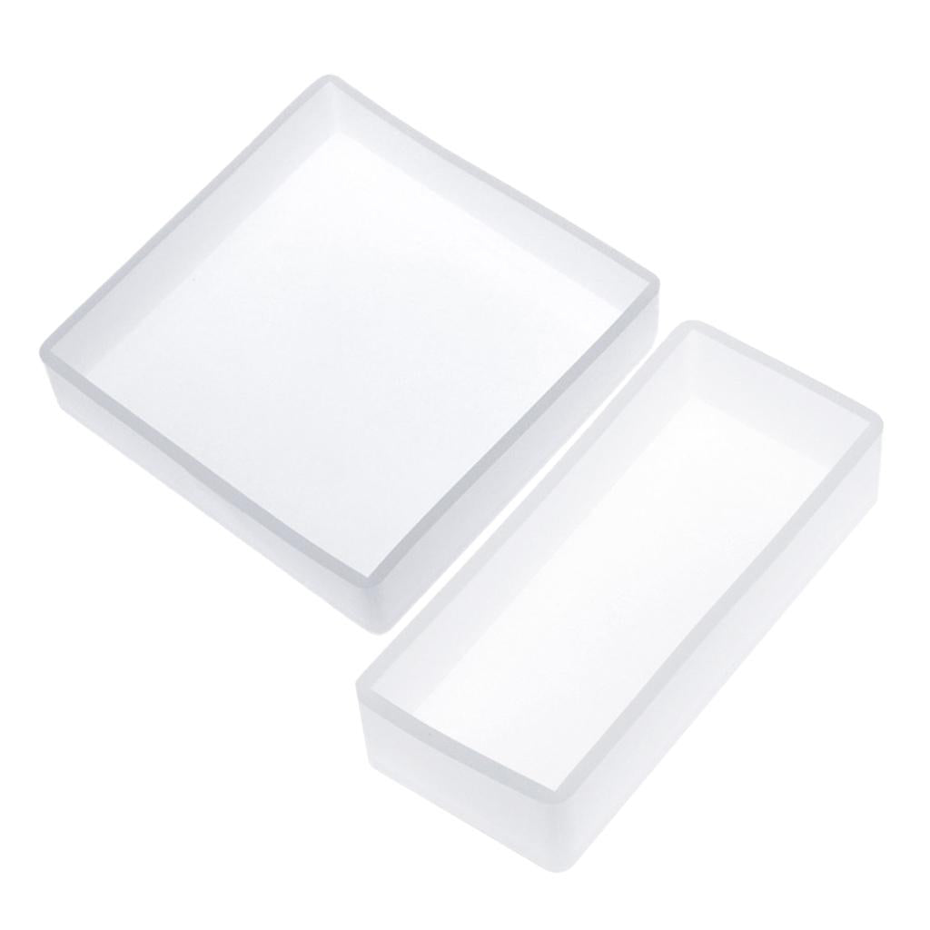 2X DIY Cube Cuboid Resin Blocks Ornament Mold Jewelry Making Mould Tool
