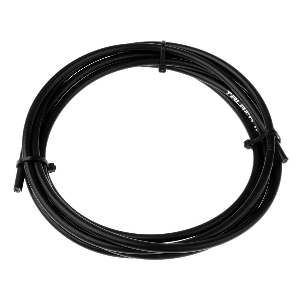 Bicycle Brake Cable Line Housing Tube Pipe Wire Cover with 6 End Cap Black