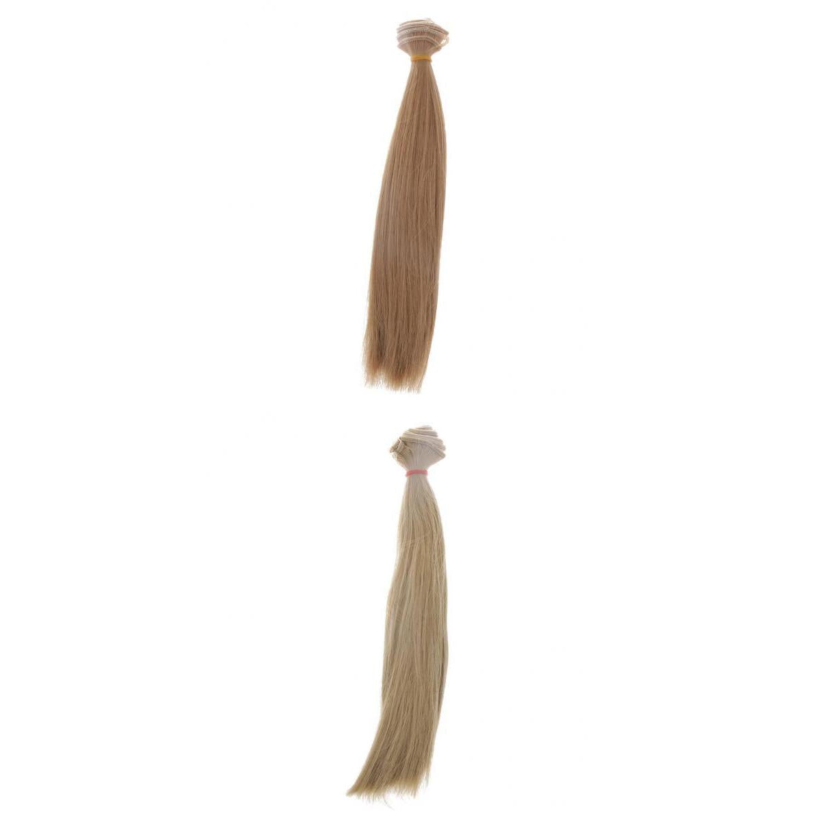 2pcs 25x100cm DIY Straight Hair Wig for 1/3 1/4 1/6 BJD Doll Making Supplies