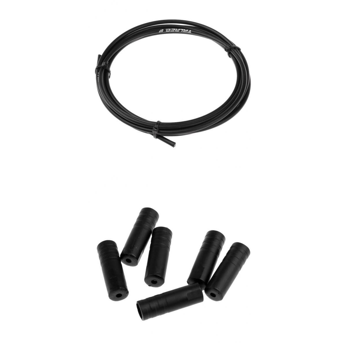 Bike Shifter Derailleur Cable Line Housing Tube Pipe & 6pcs End Cap Tube Tip Black
