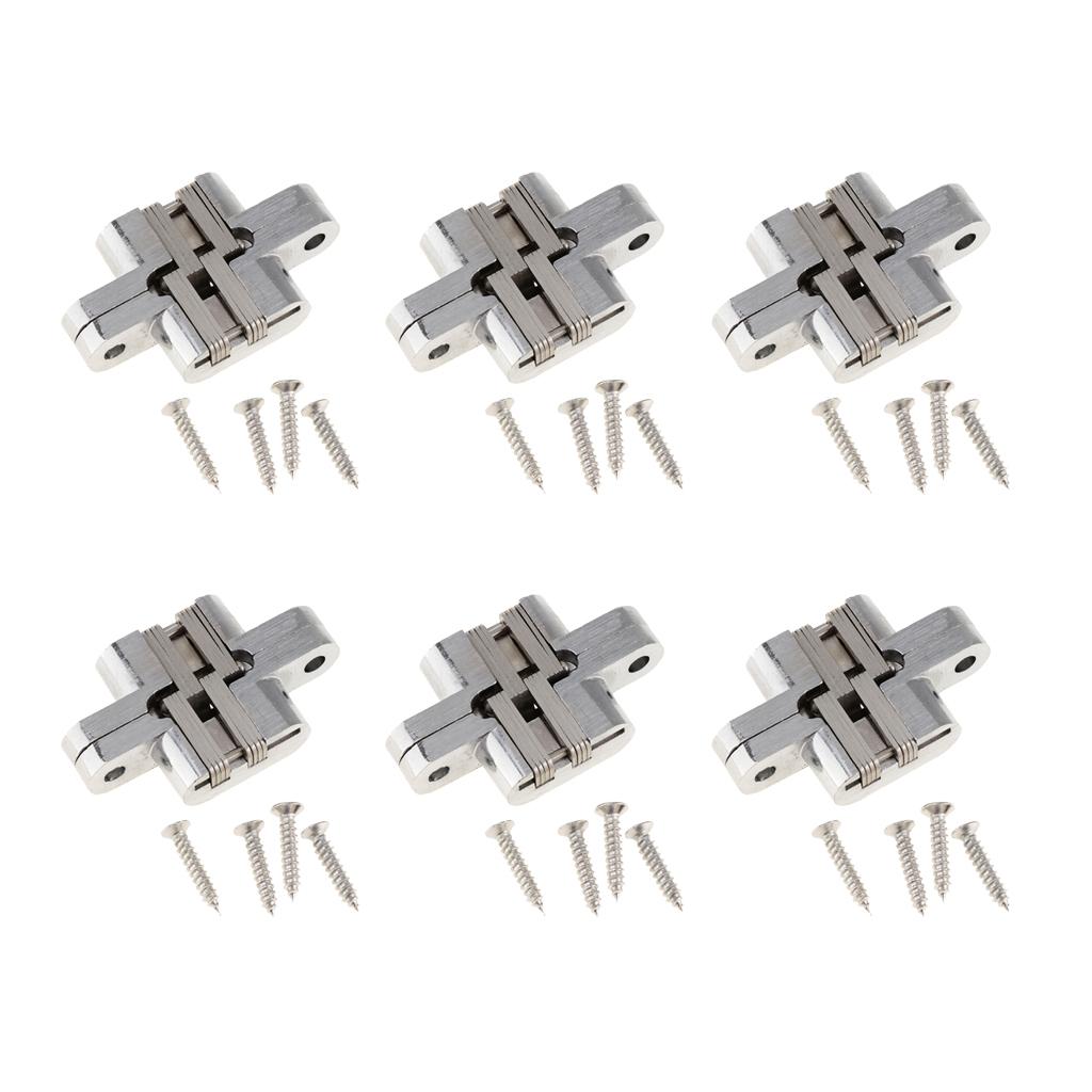 6 Heavy Duty Cross Hinge Invisible Folding Door Worktop Furniture Hinges