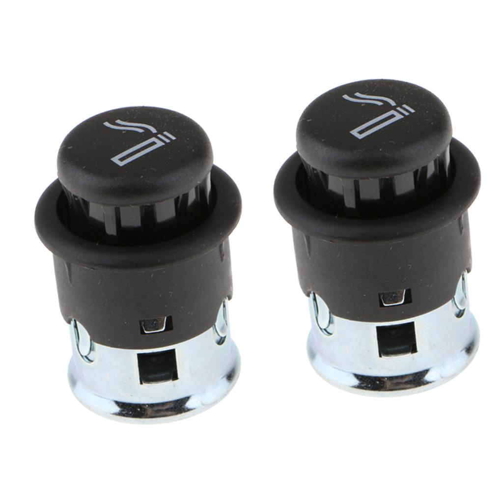 2Pcs Cigarette Lighter For VW Jetta Golf Passat AUDI A3 SKODA Octavia Superb