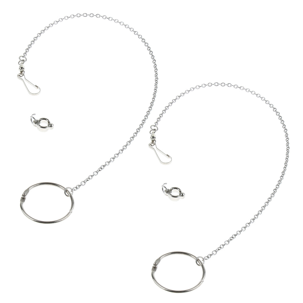 2 Pcs Parrot Stainless Steel Eight-ring Anklet Bird Cockatiel Foot Chain 6