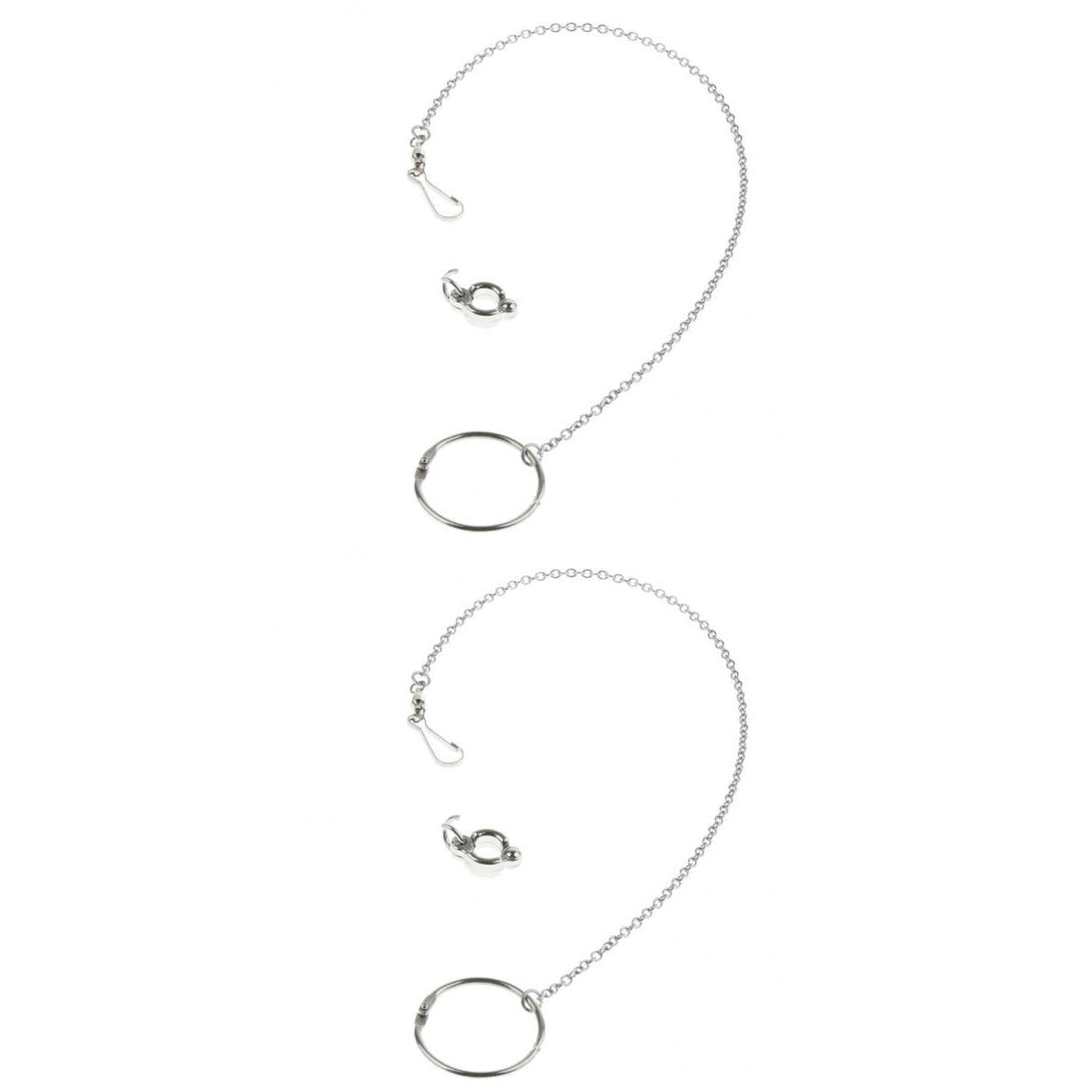 2 Pcs Parrot Stainless Steel Eight-ring Anklet Pet Bird Cockatiel Foot Chain