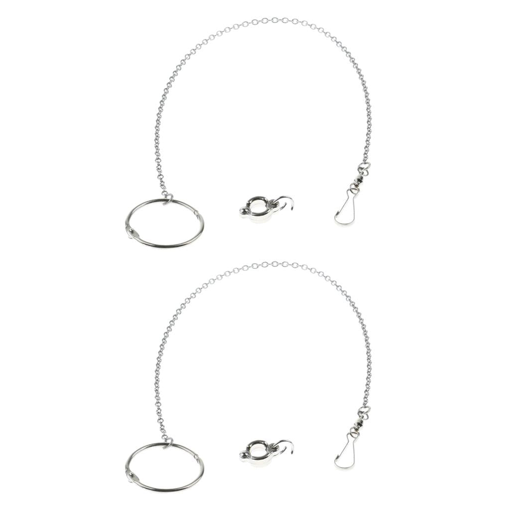 2 Pcs Parrot Stainless Steel Eight-ring Anklet Pet Bird Cockatiel Foot Chain