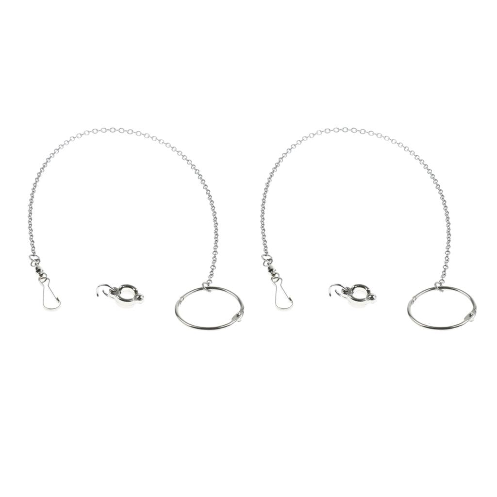 2 Pcs Parrot Stainless Steel Eight-ring Anklet Pet Bird Cockatiel Foot Chain