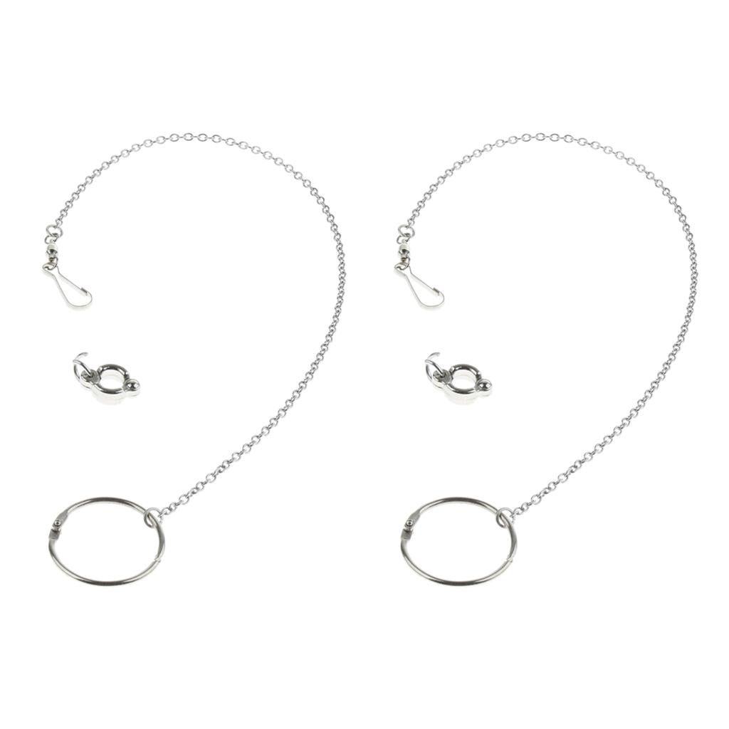 2 Pcs Parrot Stainless Steel Eight-ring Anklet Pet Bird Cockatiel Foot Chain