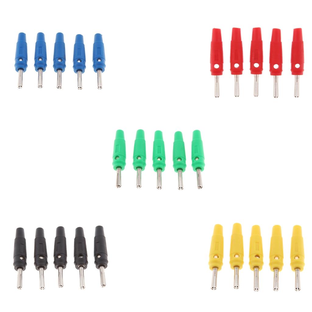 25Pieces 4mm Wire Audio Speaker Cable Banana Plug Connectors Adapter