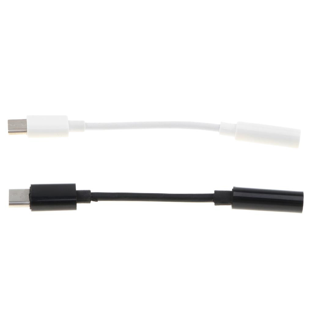 2 Piece Type c To 3.5mm Audio Cable Adapter Aux Headphone Jack For Samsung