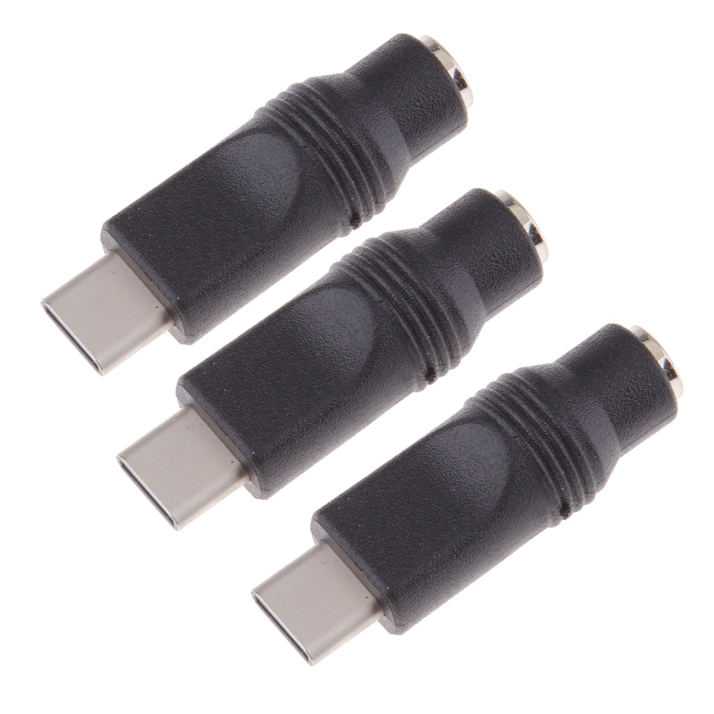 3x Type-C Male to 5.5x2.1mm Female Converter for Laptop PC