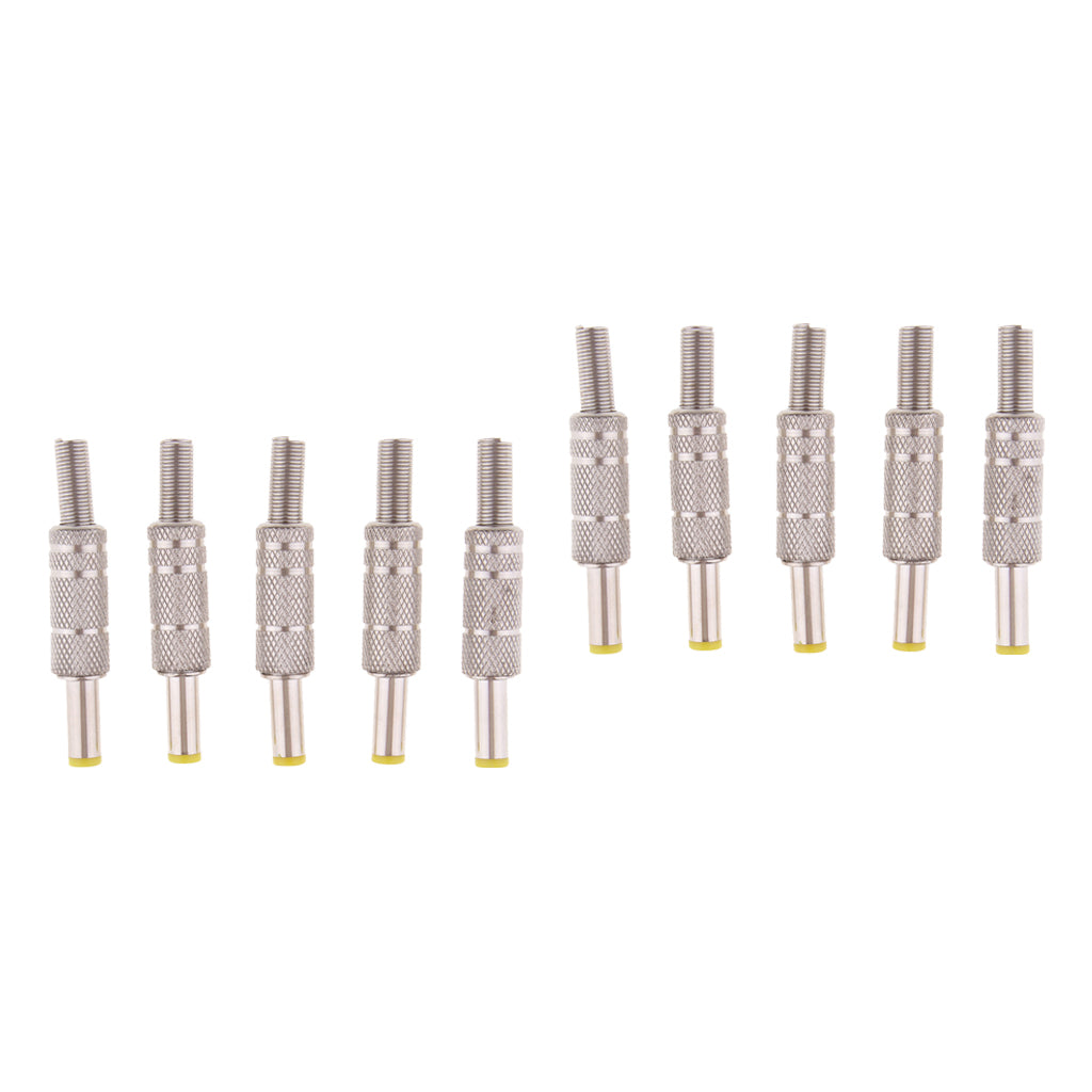 10Pieces 5.5x2.1mm Male Barrel DC Power Plug Socket Jack Connector