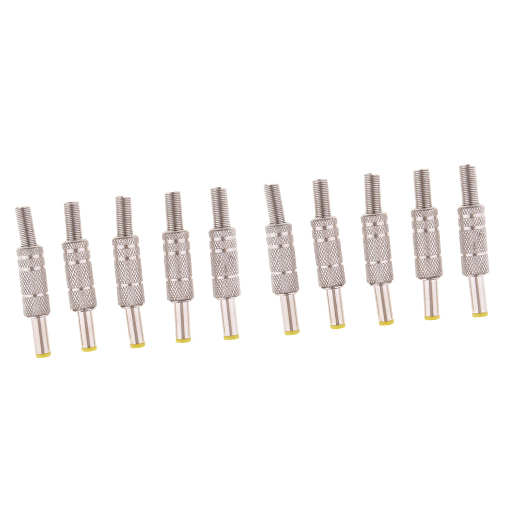 10Pieces 5.5x2.1mm Male Barrel DC Power Plug Socket Jack Connector