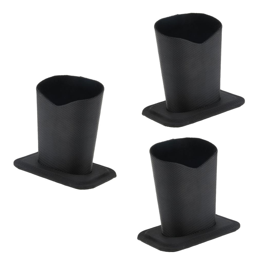 3 Pieces Anti-Scratch Stand Up Glasses Holder Desktop Eyeglass Holder Black