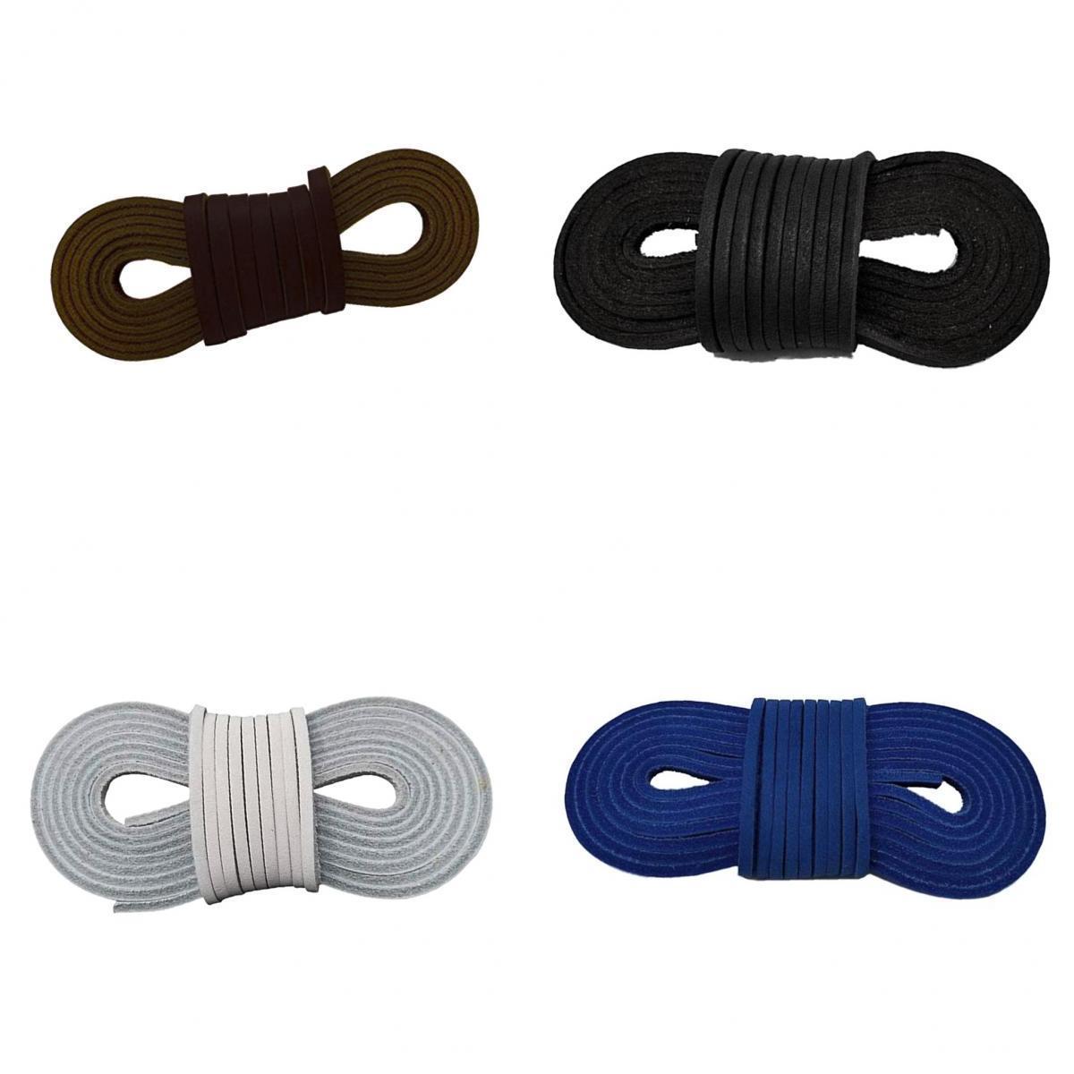 4 Pieces Leather Boot Shoe Laces-easy Sizing Cut to Fit 72 inch