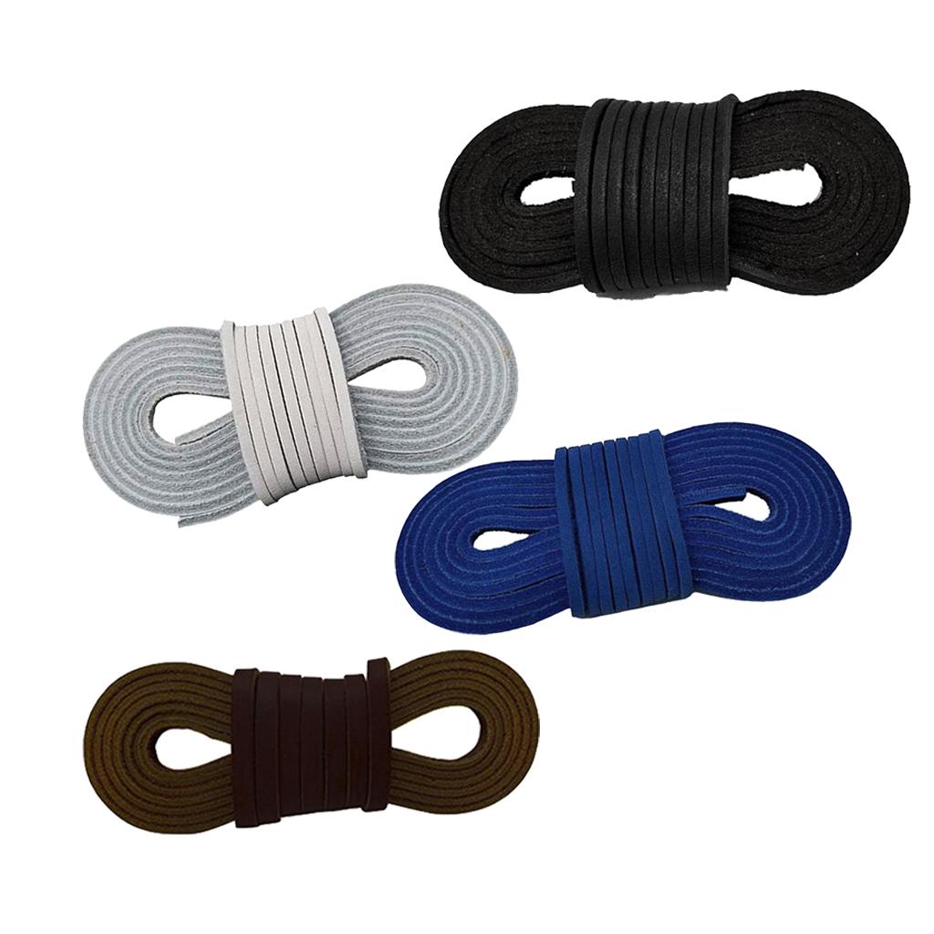 4 Pieces Leather Boot Shoe Laces-easy Sizing Cut to Fit 72 inch