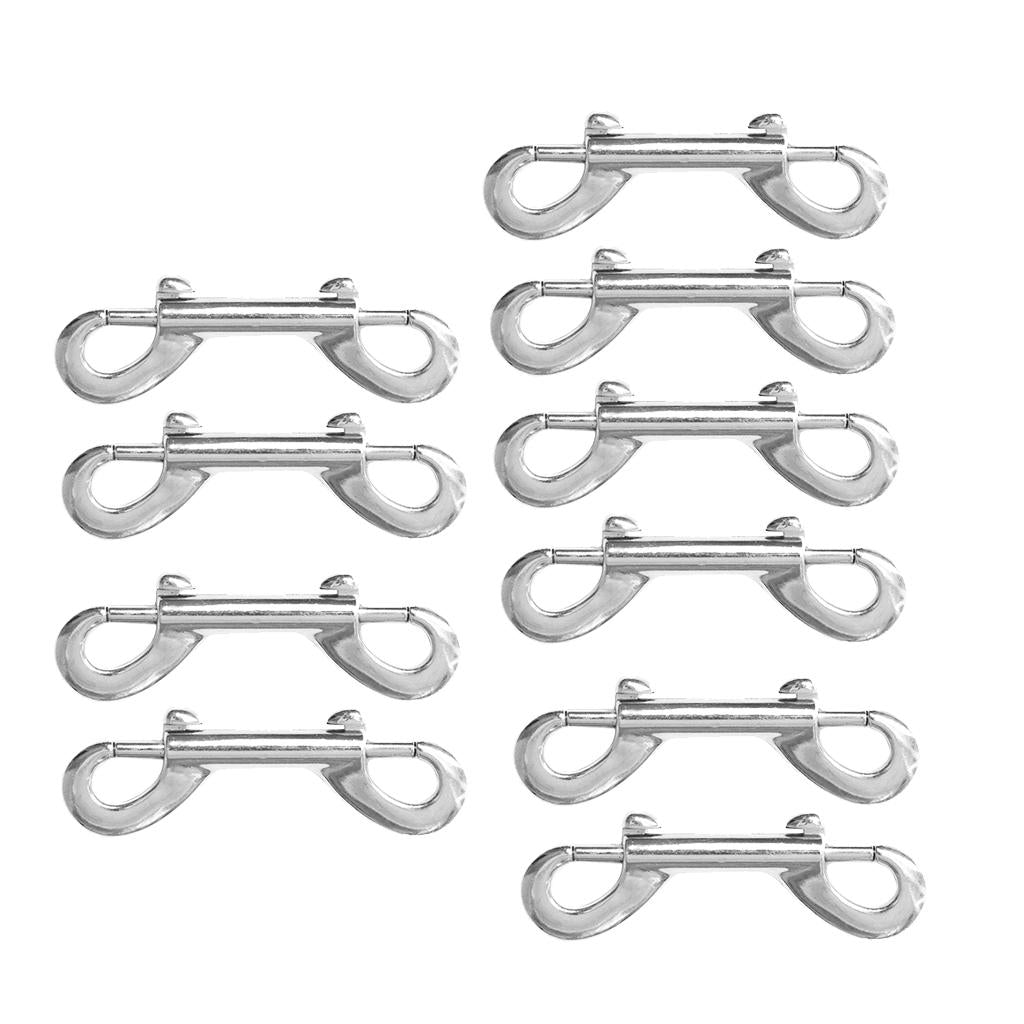10pcs Double Ended Snap Hook Metal Snaps Hooks Clip Snap Key Holder Security