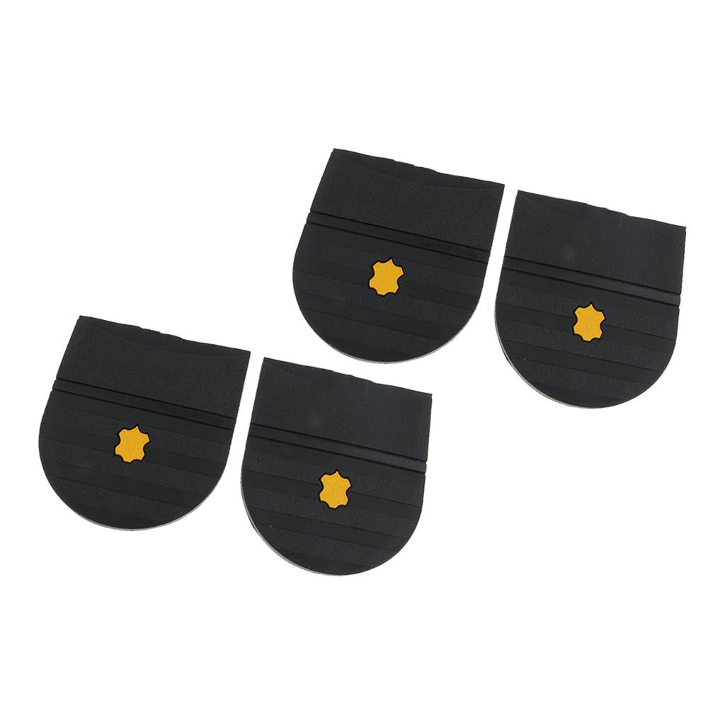 2 Pcs Rubber Glue on heels Shoe Repair Anti Slip Tips Pad Replacement Black