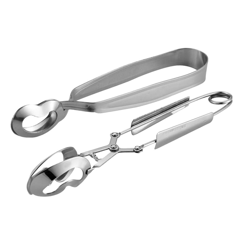 2pcs Escargot Tongs Snail Tongs Stainless Steel Heavy Kitchen Cooking Tool