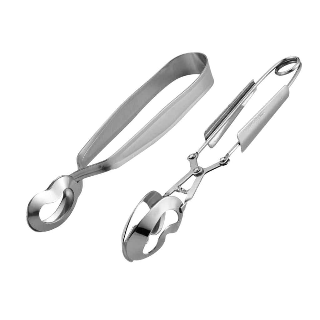 2pcs Escargot Tongs Snail Tongs Stainless Steel Heavy Kitchen Cooking Tool