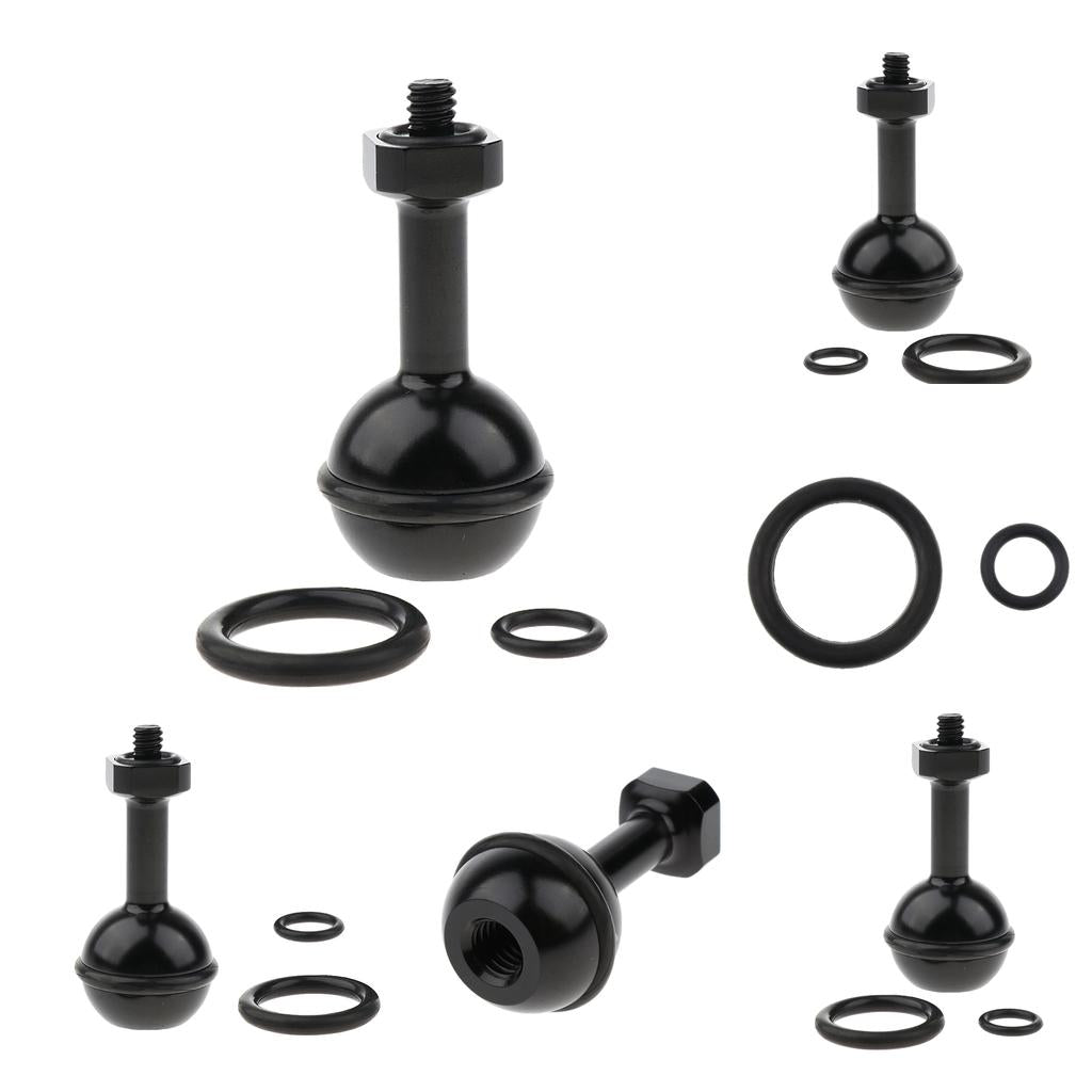 5 Pieces NC Aluminum Alloy Diving Ball Head Mount Bracket for 6/5/4/3