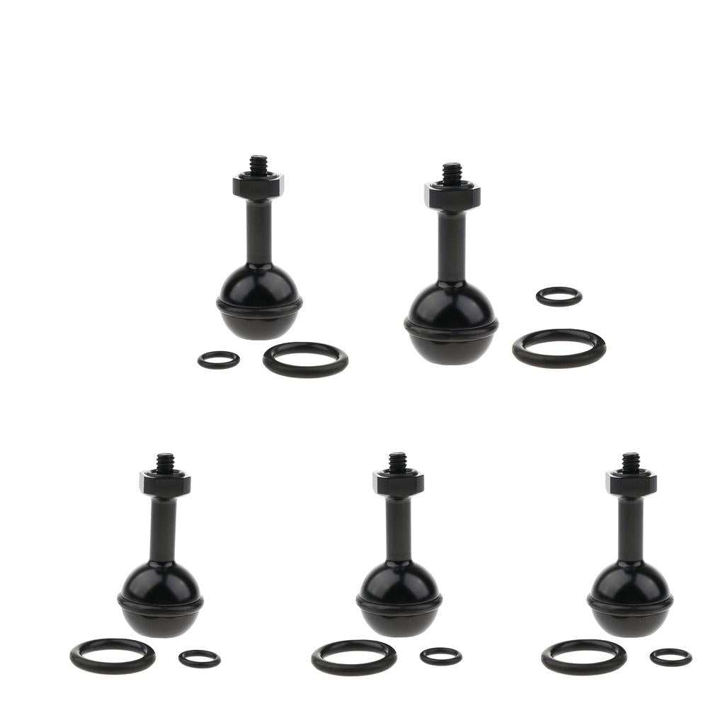 5 Pieces NC Aluminum Alloy Diving Ball Head Mount Bracket for 6/5/4/3