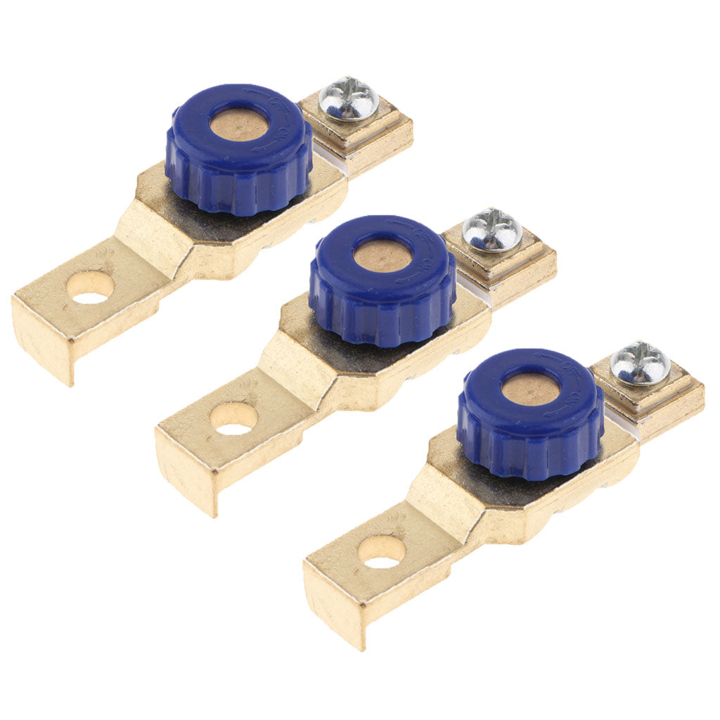 3x Motorcycle Battery Power Cut Off Switch Terminal Link Disconnect Isolator