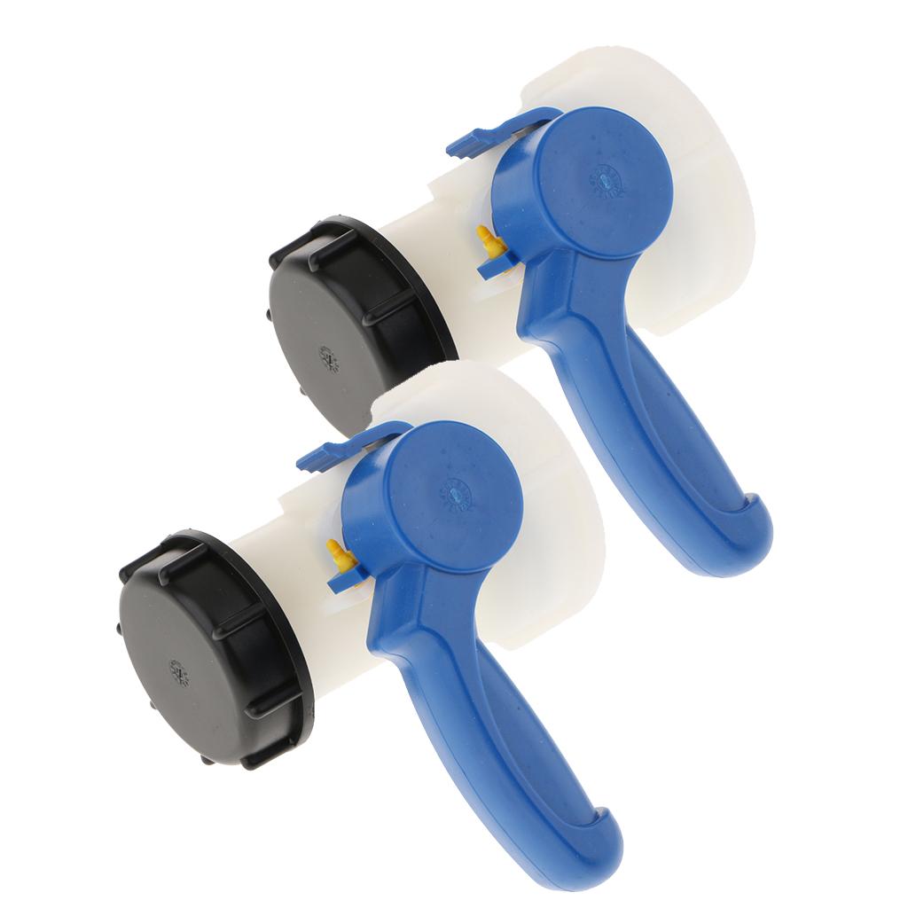 2x 1000L IBC Tank Butterfly Valve Tap Water Adapter 75mm