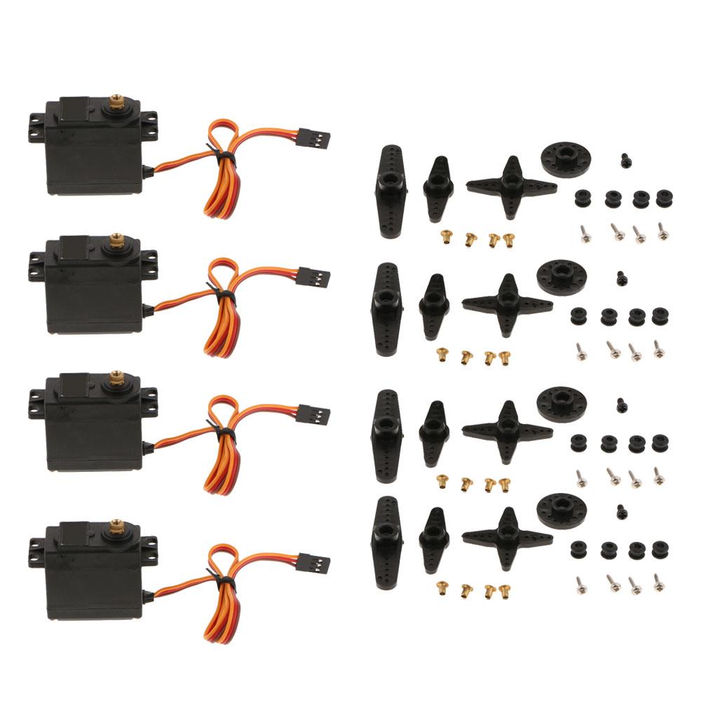 4pcs 15kg High Torque Metal Gears Dedicated Servo Motor For Robot Model Part